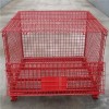 Foldable stainless steel wire basket for storage/warehousing cage (factory )