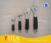 Black Non-slip cushion grip adjustable wrench