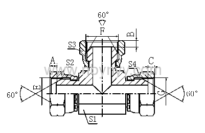 TEE ADAPTOR FITTINGS HYDRAULIC ADAPTER