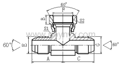 TEE ADAPTOR FITTINGS HYDRAULIC ADAPTERS