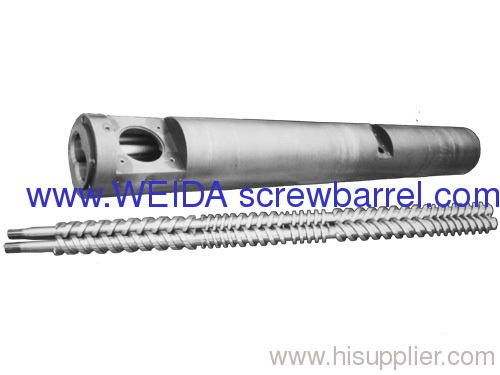 parallel twin screw barrel for extruder