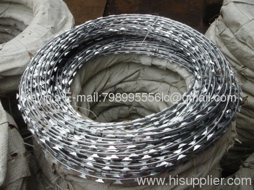 galvanized/PVC coated barbed wire/razor wire