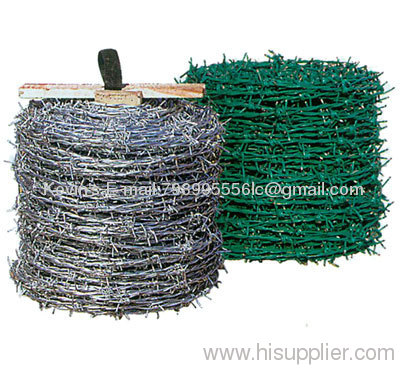 galvanized/PVC coated barbed wire /razor wire