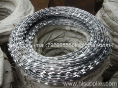 galvanized/PVC coated razor wire/barbed wire