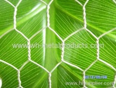 Hexagonal wire netting barrier