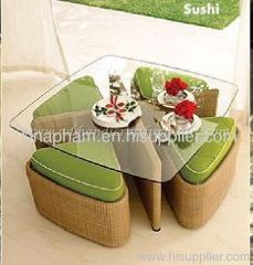 poly rattan coffee set