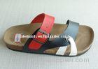 Two Belts Men Cork Sandals , 9 Size Cork+EVA Black / Red Anti-skidding