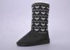Cow Suede Childrens Winter Boots With Knitting For Winter , 30 Size