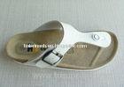 Women White Cork Slippers Beach