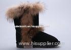 Cow Leather Ladies Womens Winter Snow Boots With Fur