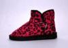 Ladies / Womens Winter Snow Boots , 37 Size Red Leopard Print