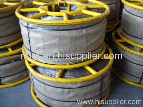 16MM Galvanized Anti Twisting Pilot wire rope for conductor pulling