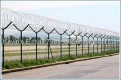 Galvanized+powder coated Airport Perimeter Fence