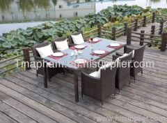 poly rattan dining set