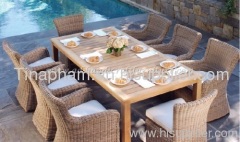 poly rattan dining set