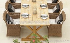 poly rattan dining set