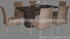 poly rattan dining set