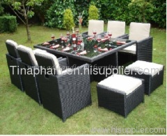 poly rattan dining set