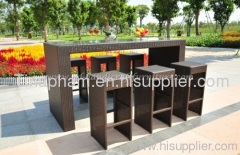 poly rattan bar set