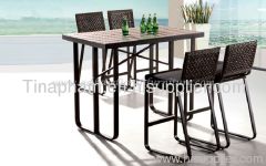 poly rattan bar set