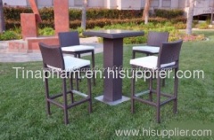 poly rattan bar set