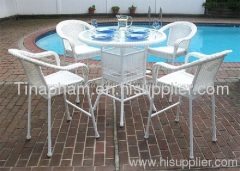 poly rattan bar set