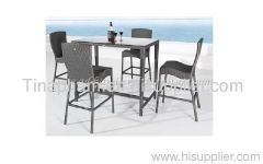 poly rattan bar set