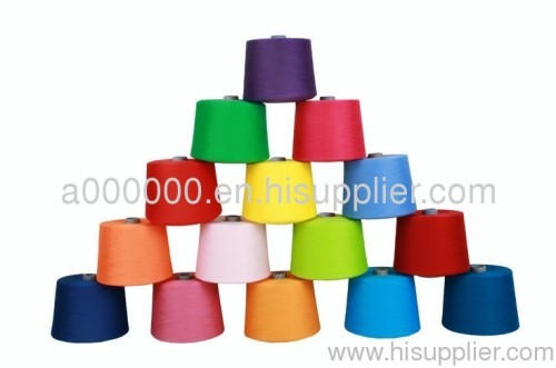 Pure polyester color spinning yarn