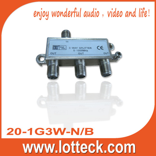 LOTTECK 20-1G3W-N/B 3-way splitter