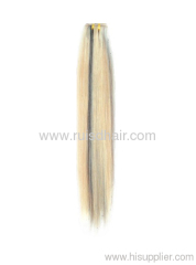 100% remy hair machind made hair weft