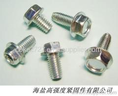 Flange bolts with knurling DIN6921