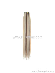 Wholesale processed machine made 100% human hair weft