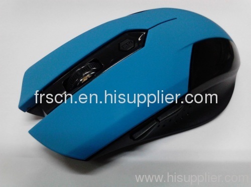 2013 newest design cool shape rubber oil surface wireless mouse with 5keys