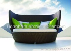 poly rattan sunbed set