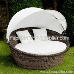 poly rattan sunbed set