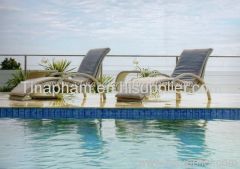 poly rattan sunbed set