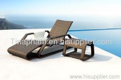 poly rattan sunbed set