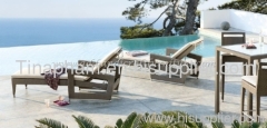 poly rattan sunbed set