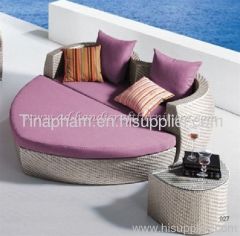 poly rattan sunbed set