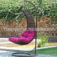 poly rattan swing chair