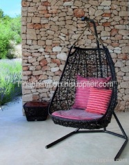 poly rattan swing chair