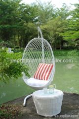 poly rattan swing chair