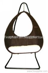 poly rattan swing chair