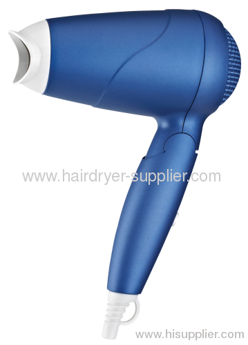 travel hair dryer with foldable handle & dual voltage