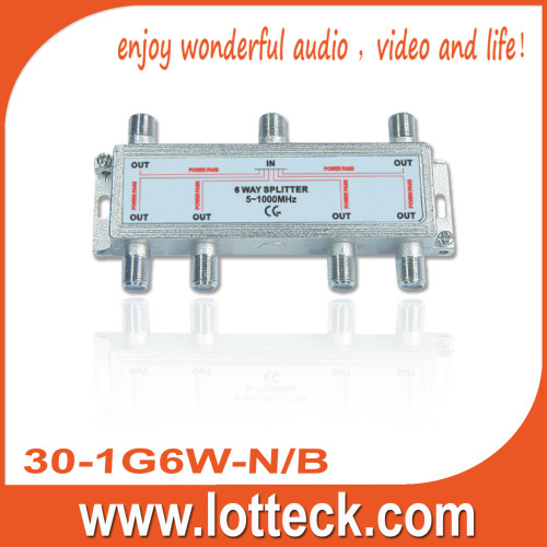 LOTTECK 30-1G6W-N/B 6-WAY SPLITTER