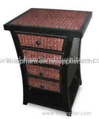 water hyacinth cabinet with drawer