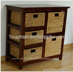 water hyacinth cabinet with drawer