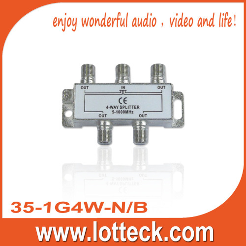 LOTTECK Satellite 4-Way Splitter