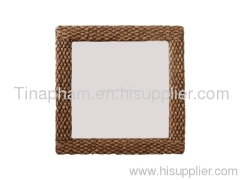 water hyacinth mirror frame