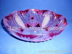 transparent round Plastic Fruit Plate & Trays